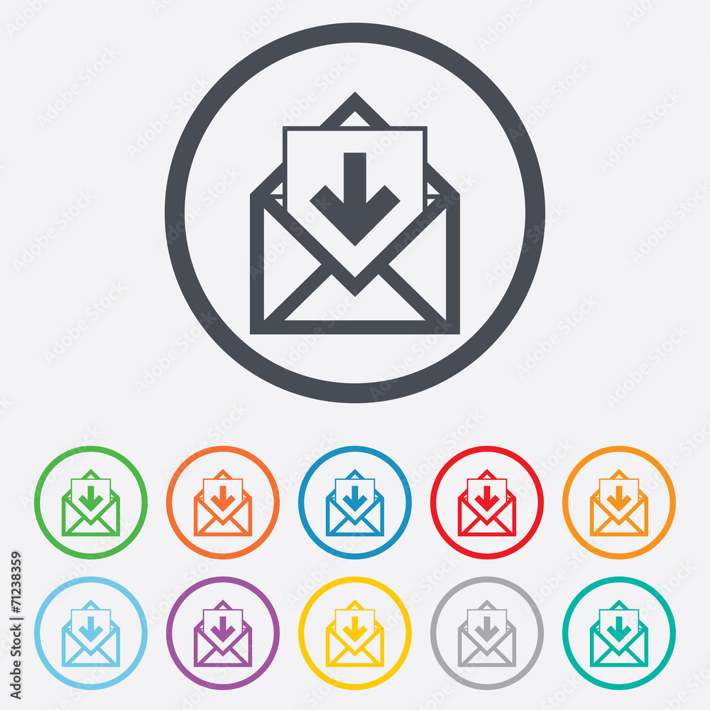 Mail icon. Envelope symbol. Inbox message sign. Mail icon. Envelope symbol. Inbox message sign.