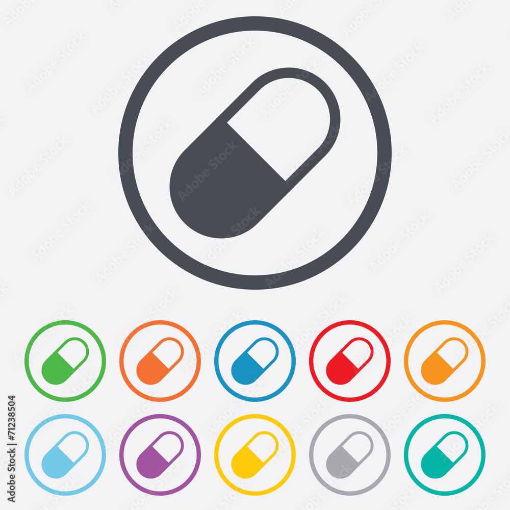 Medical pill sign icon. Drugs symbol. Medical pill sign icon. Drugs symbol.