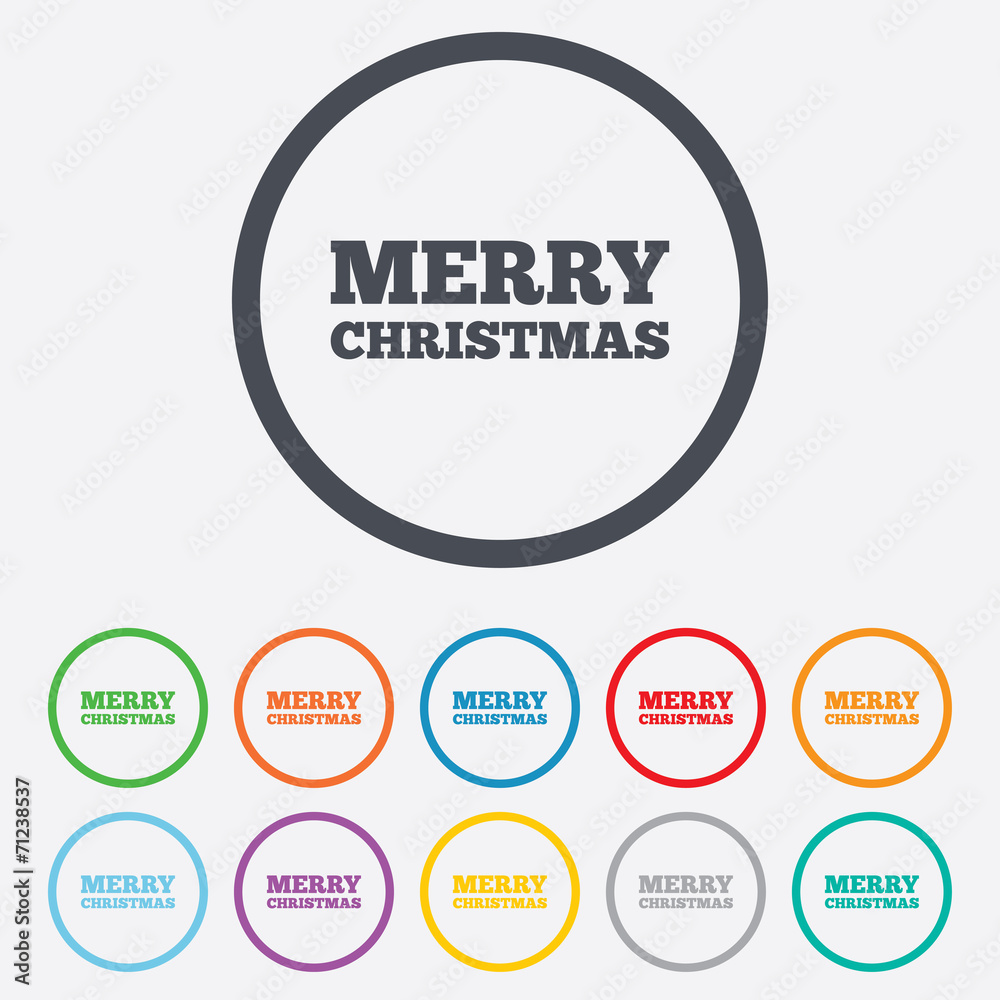 Merry christmas text sign icon. Present symbol. Merry christmas text sign icon. Present symbol.