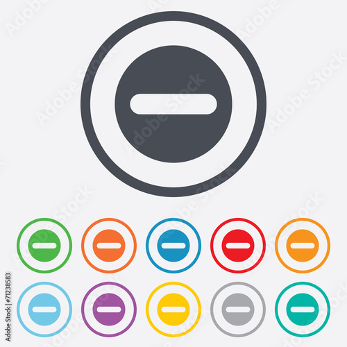 Free Download Minus sign icon. Negative symbol. - GFXLoad