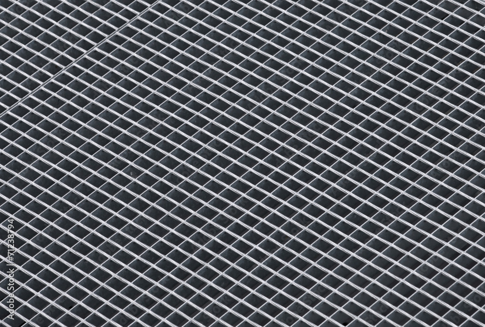 Gray rough metal grid background photo texture