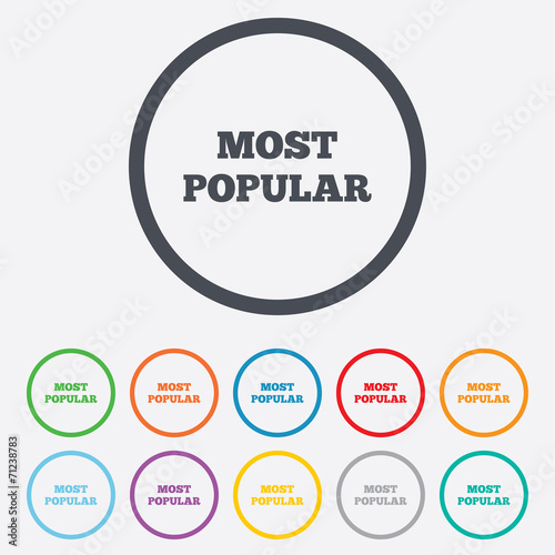 Most popular sign icon. Bestseller symbol.