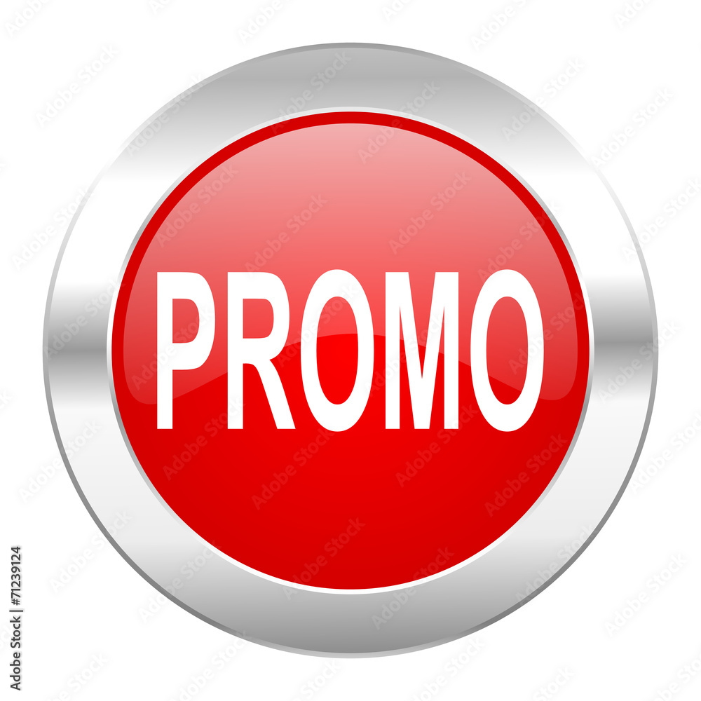 promo red circle chrome web icon isolated promo red circle chrome web icon isolated