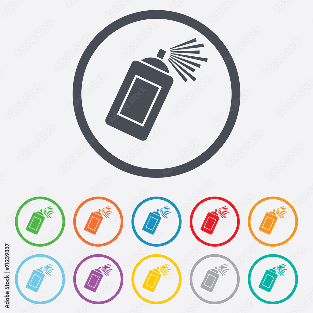 Graffiti spray can sign icon. Aerosol paint. Graffiti spray can sign icon. Aerosol paint.