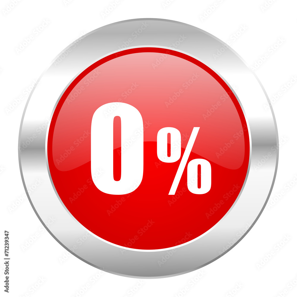 0 percent red circle chrome web icon isolated 0 percent red circle chrome web icon isolated