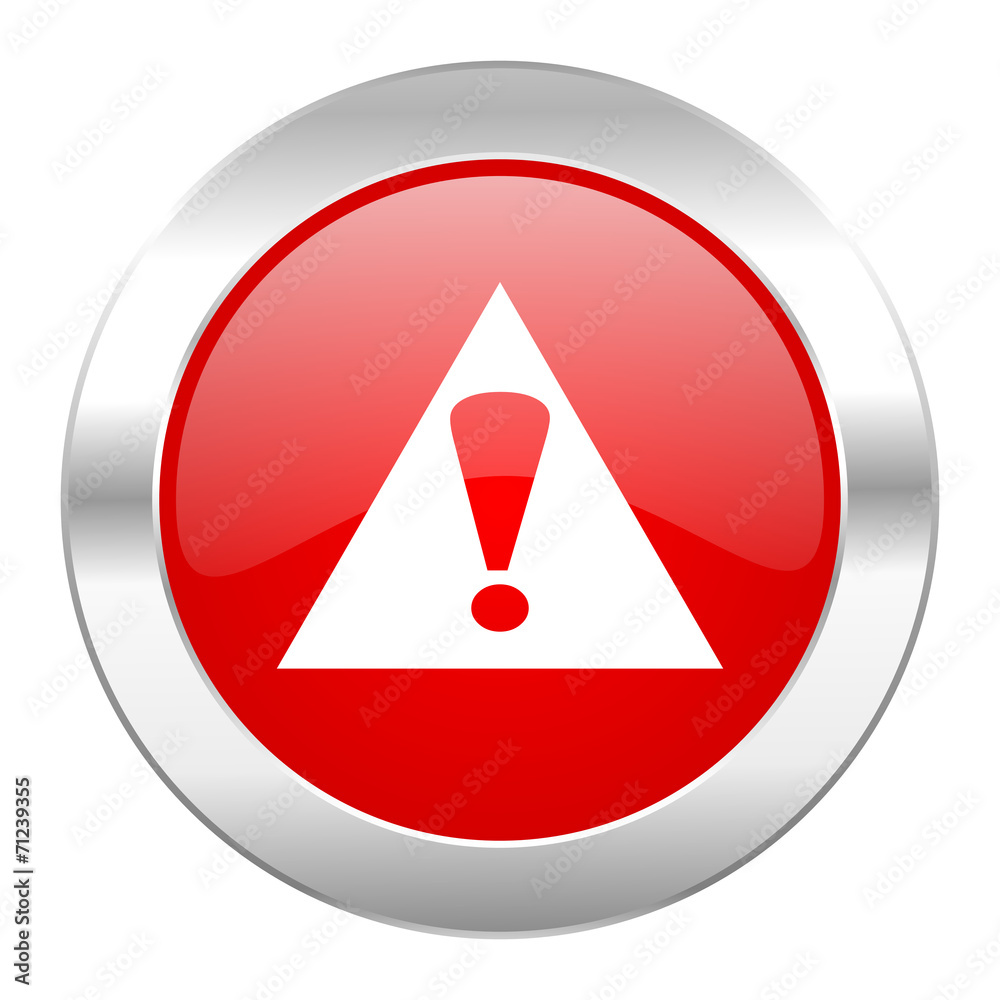 exclamation sign red circle chrome web icon isolated exclamation sign red circle chrome web icon isolated