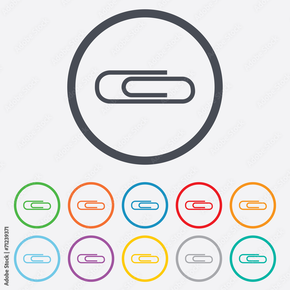 Paper clip sign icon. Clip symbol.