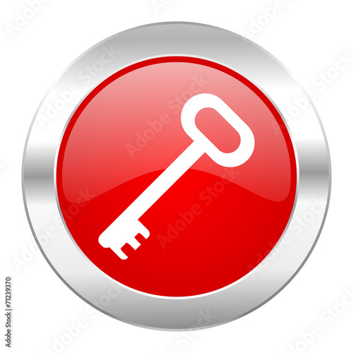 key red circle chrome web icon isolated