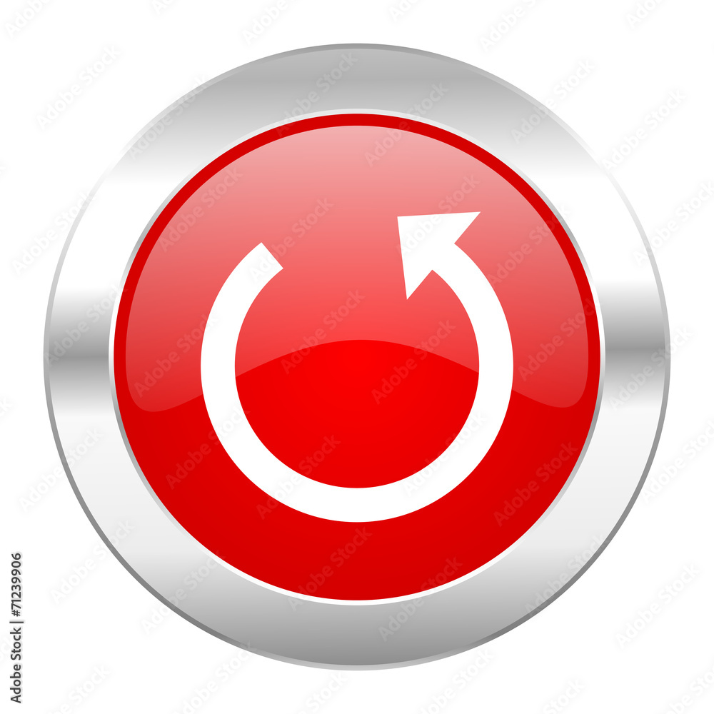 rotate red circle chrome web icon isolated rotate red circle chrome web icon isolated