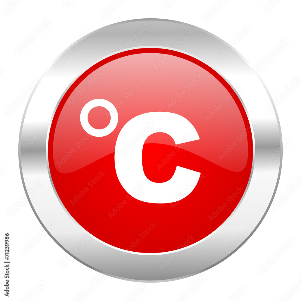 celsius red circle chrome web icon isolated celsius red circle chrome web icon isolated