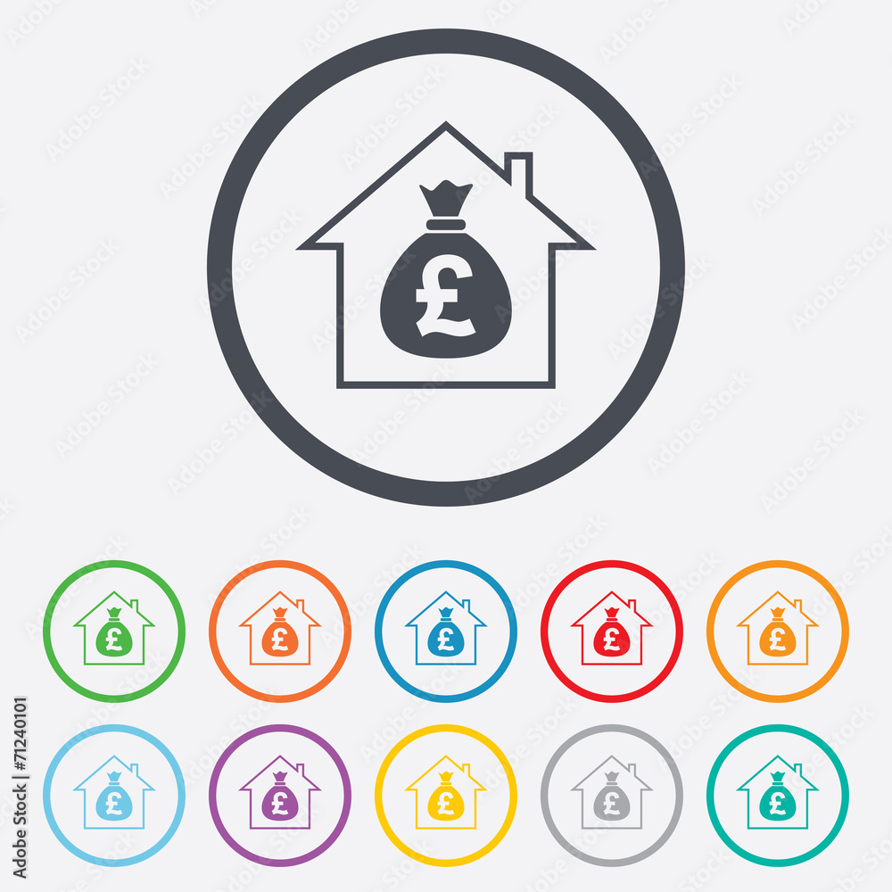 Mortgage sign icon. Real estate symbol. Mortgage sign icon. Real estate symbol.