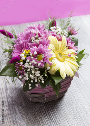 Wallpaper Mural Flowers vase put on the table Torontodigital.ca