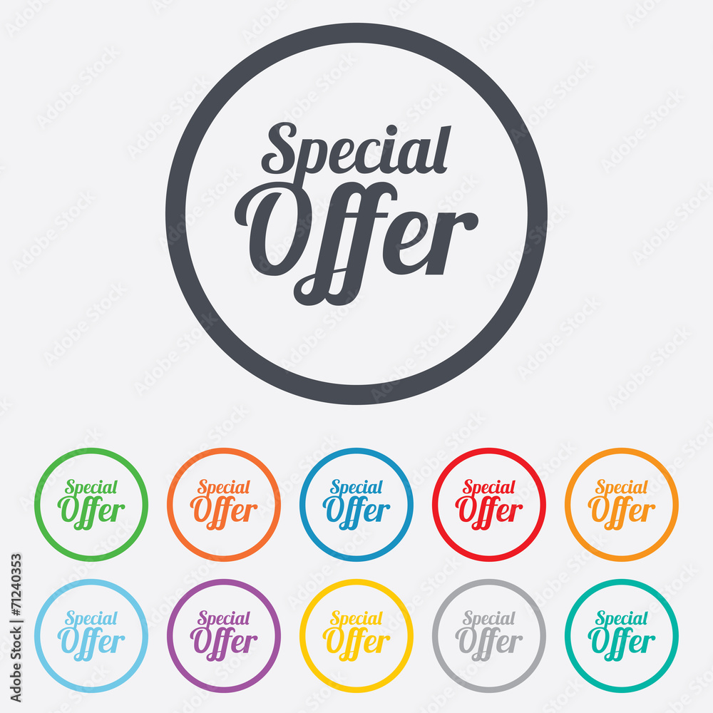 Special offer sign icon. Sale symbol. Special offer sign icon. Sale symbol.