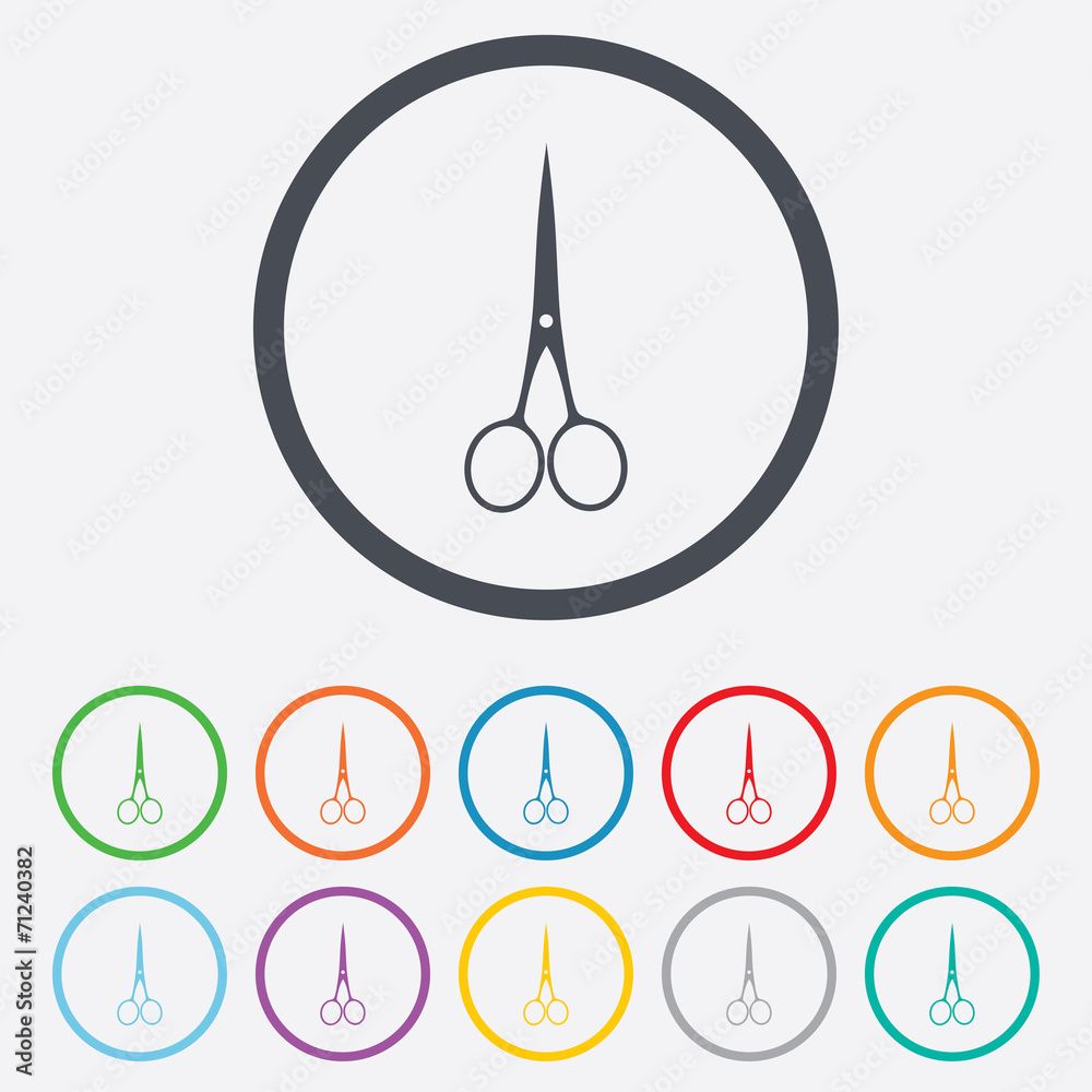 Scissors hairdresser closed icon. Tailor symbol. Scissors hairdresser closed icon. Tailor symbol.