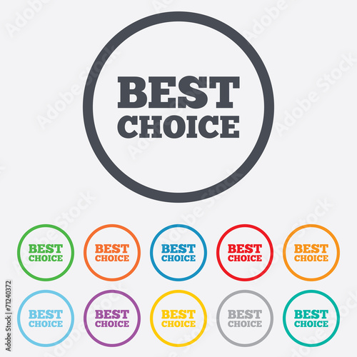 Best choice sign icon. Special offer symbol.