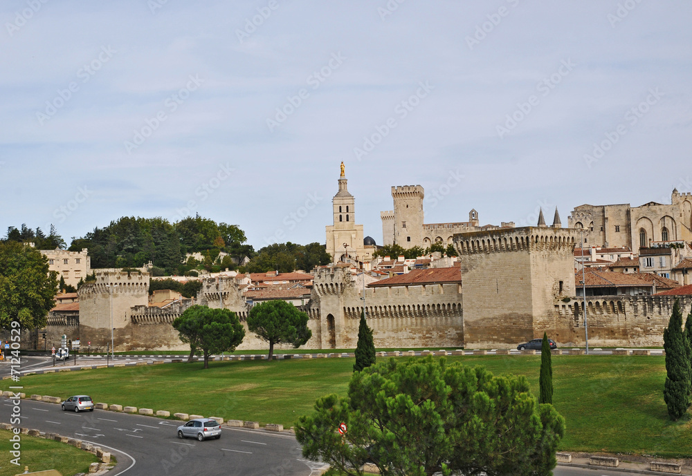 Avignone, le mura e la citta' vecchia
