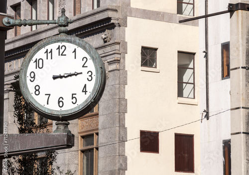 Clock downtown in Miami, Florida, USA