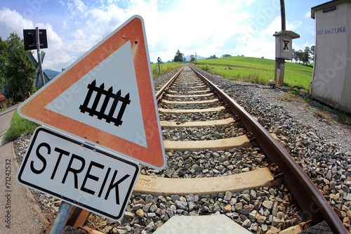 Streik bei der Bundesbahn photo