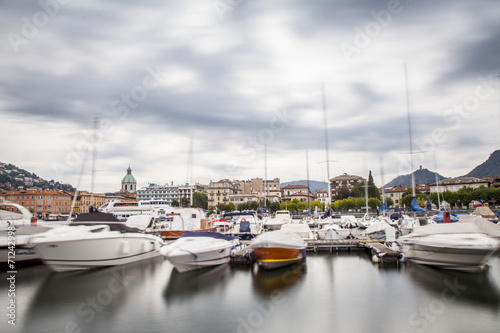 Como and its boats in long exposure