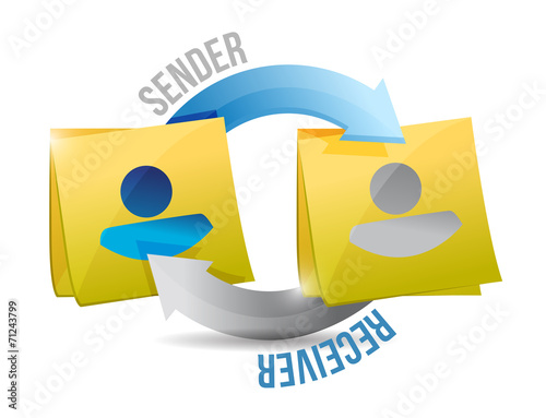 sender and receiver cycle illustration photo