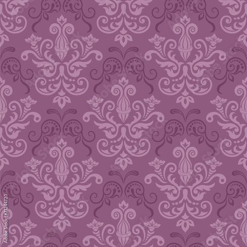 Vector damask seamless pattern background