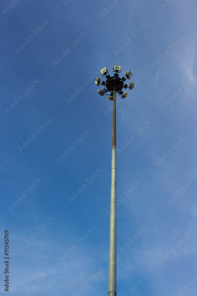 lamppost spotlight day sky background lamppost spotlight day sky background
