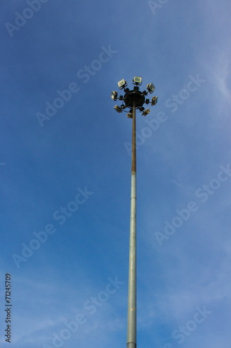 lamppost spotlight day sky background