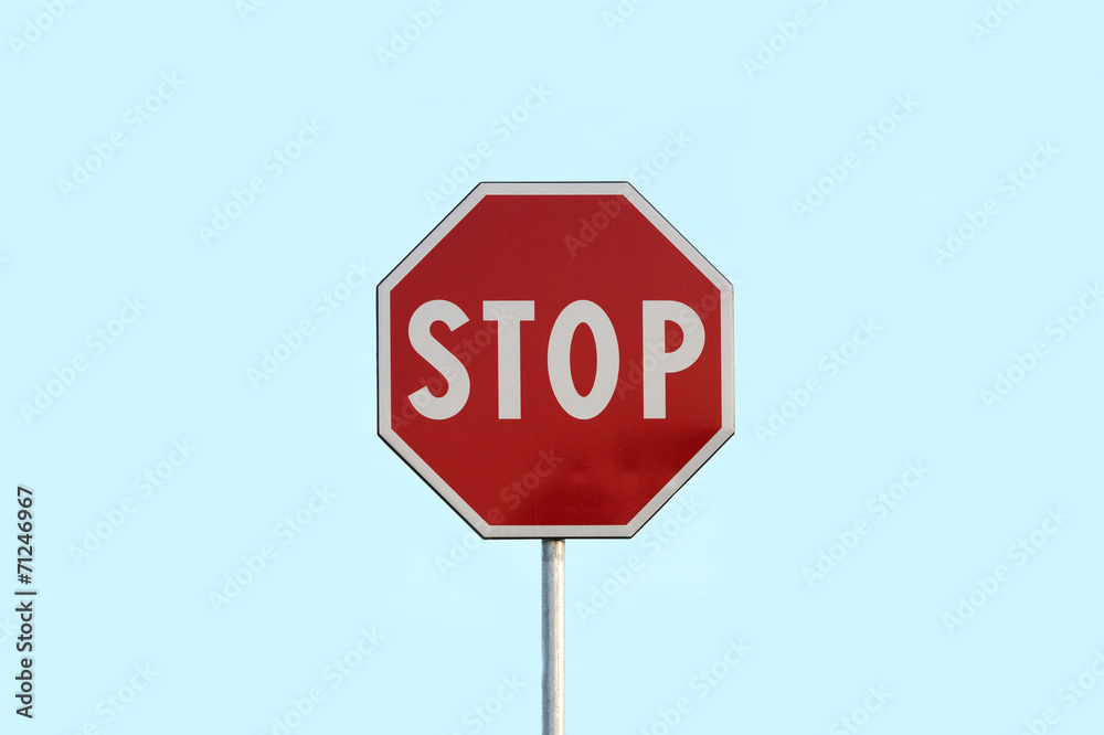 red stop road sign