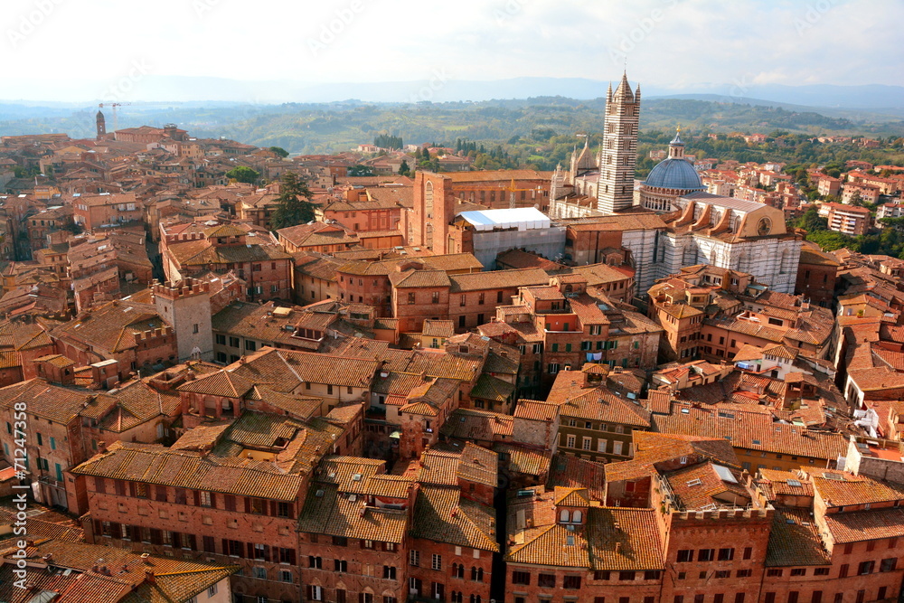 Rooftops of Siena, Italy.