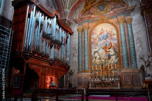 Inside the church of Santa Maria degli Anegeli.