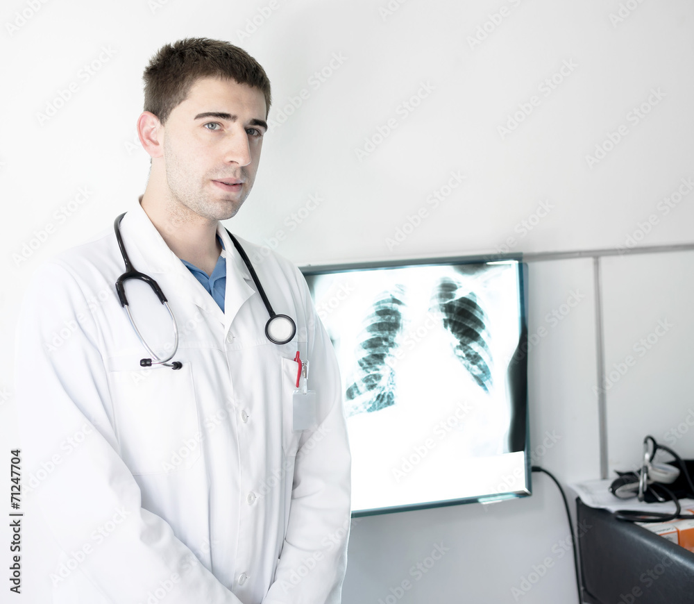 Doctor at lung X-ray Doctor at lung X-ray
