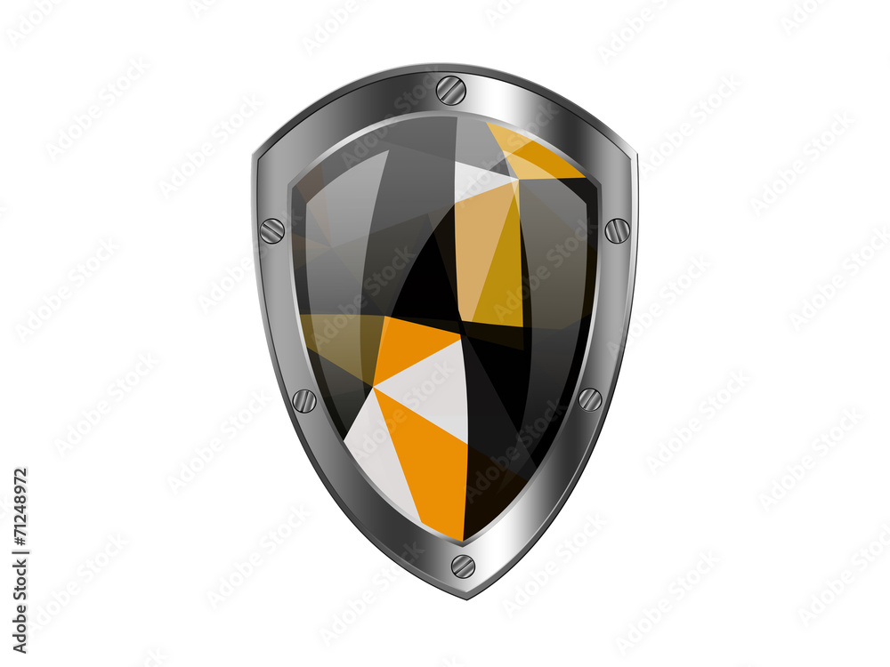 Protection shield with triangle pattern Protection shield with triangle pattern