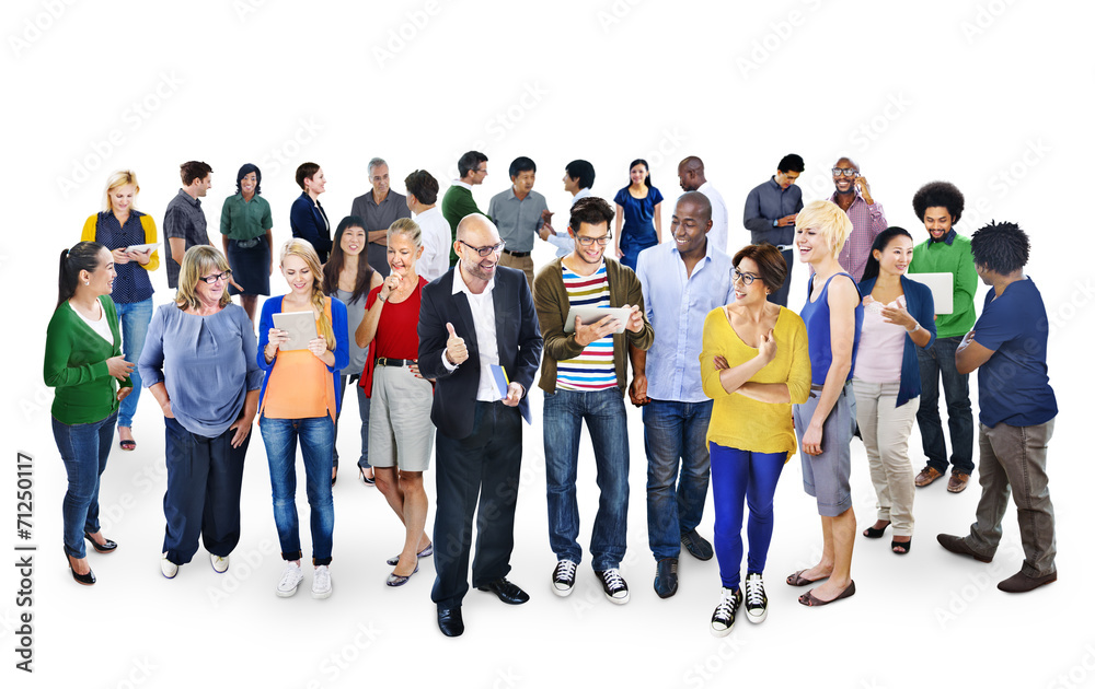 Fototapeta premium Multiethnic Group of People Using Digital Devices