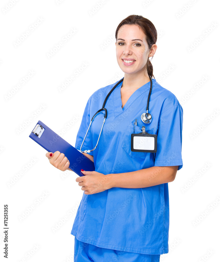 Doctor with clipboard