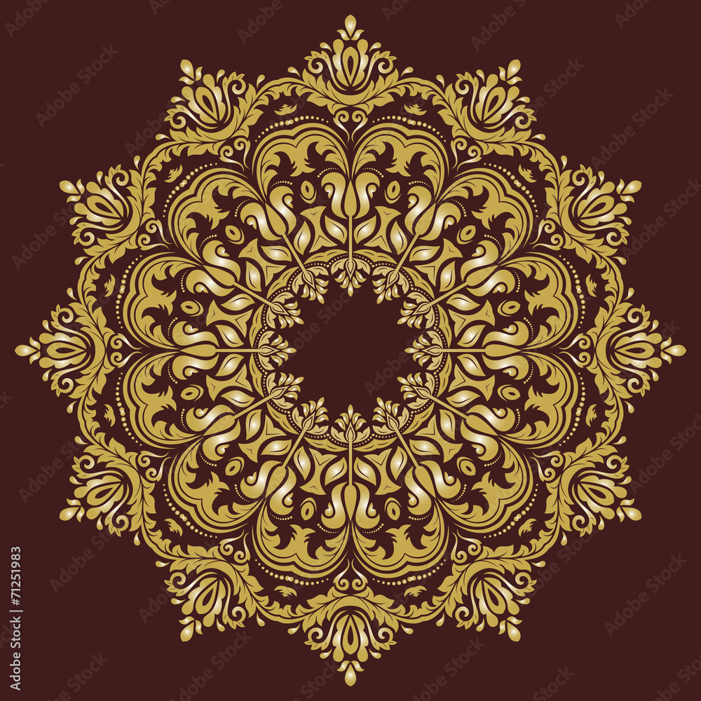 Orient vector ornamental round lace