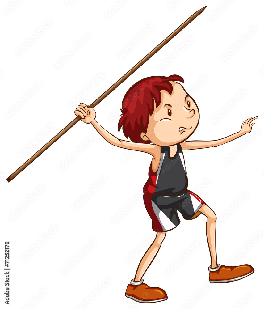 A simple sketch of a boy playing with the stick A simple sketch of a boy playing with the stick