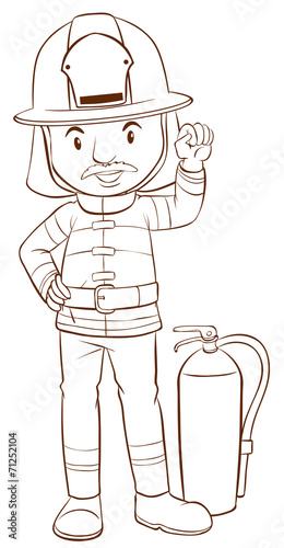 A plain sketch of a fireman