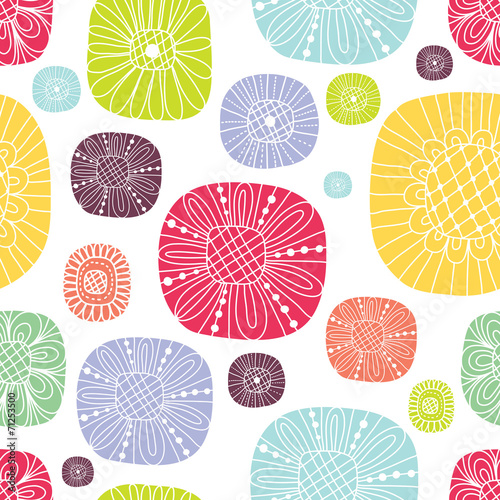 Cute seamless pattern with flowers.
