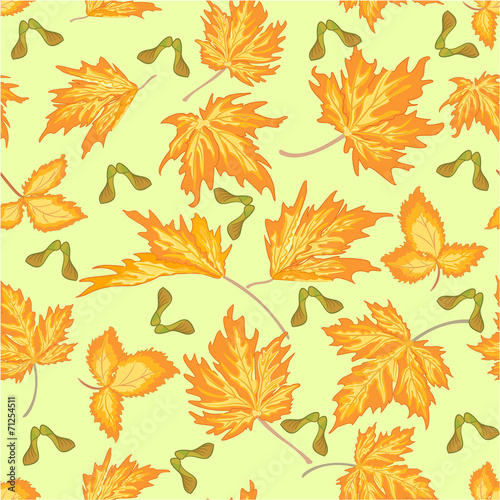 Seamless texture maple leaves autumm theme background vector