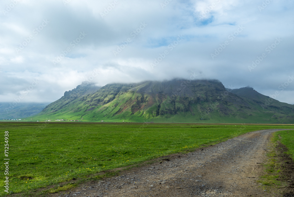 Typical landscape in South Iceland.
