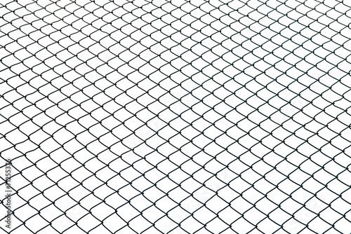 Wired fence on white background