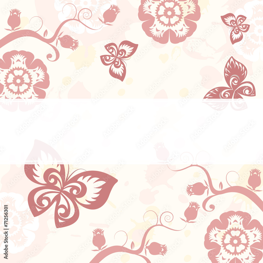 Decorative floral background with flowers Decorative floral background with flowers