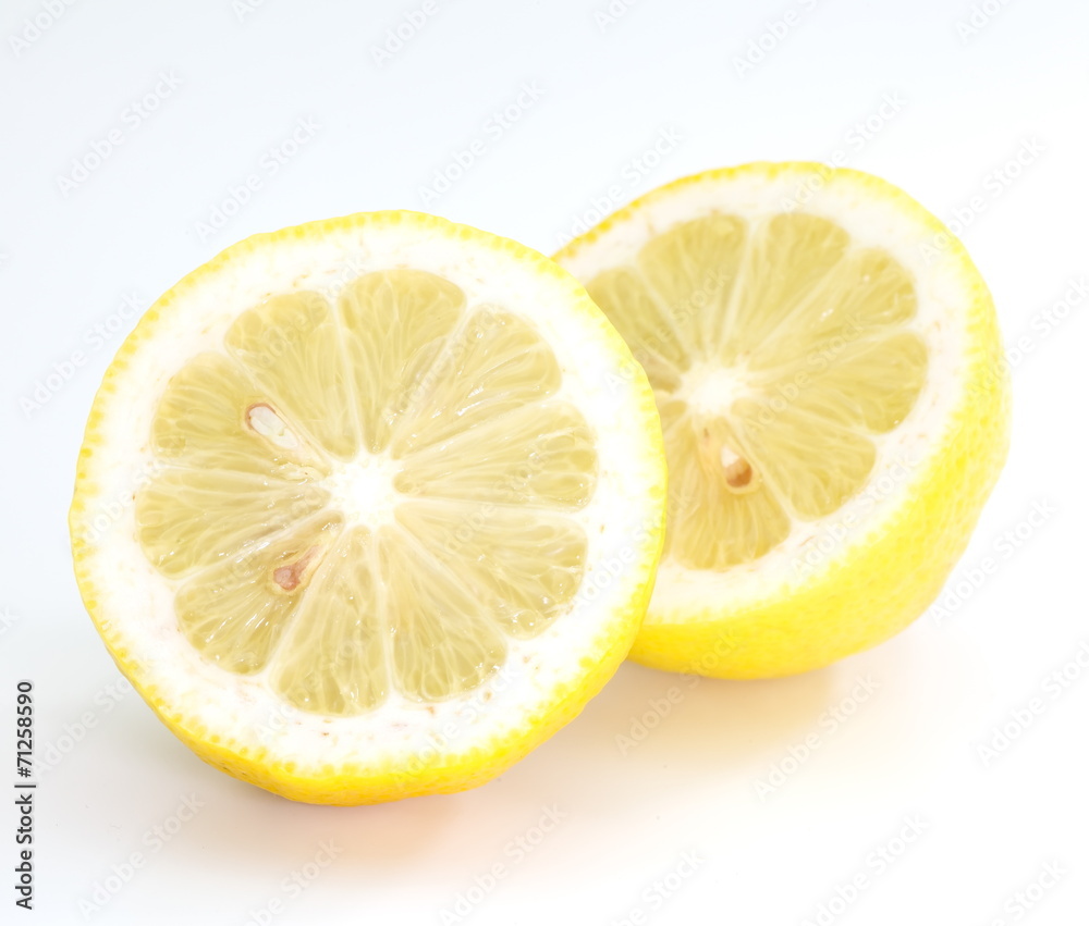 lemon slice isolated on a white background lemon slice isolated on a white background