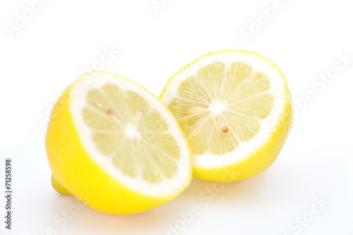 lemon slice isolated on a white background