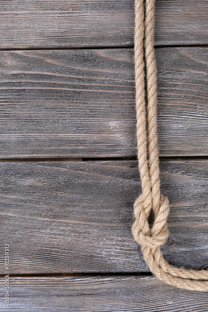 Obraz premium Marine knot on wooden background