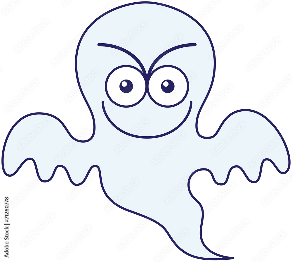 Fototapeta premium Halloween ghost staring at you and smiling mischievously