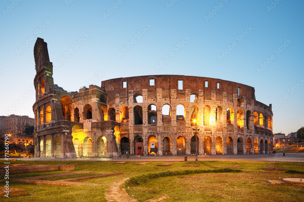 Colosseum at night. Rome - Italy