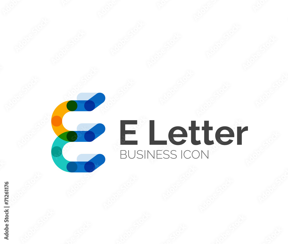 E letter logo, minimal line design E letter logo, minimal line design