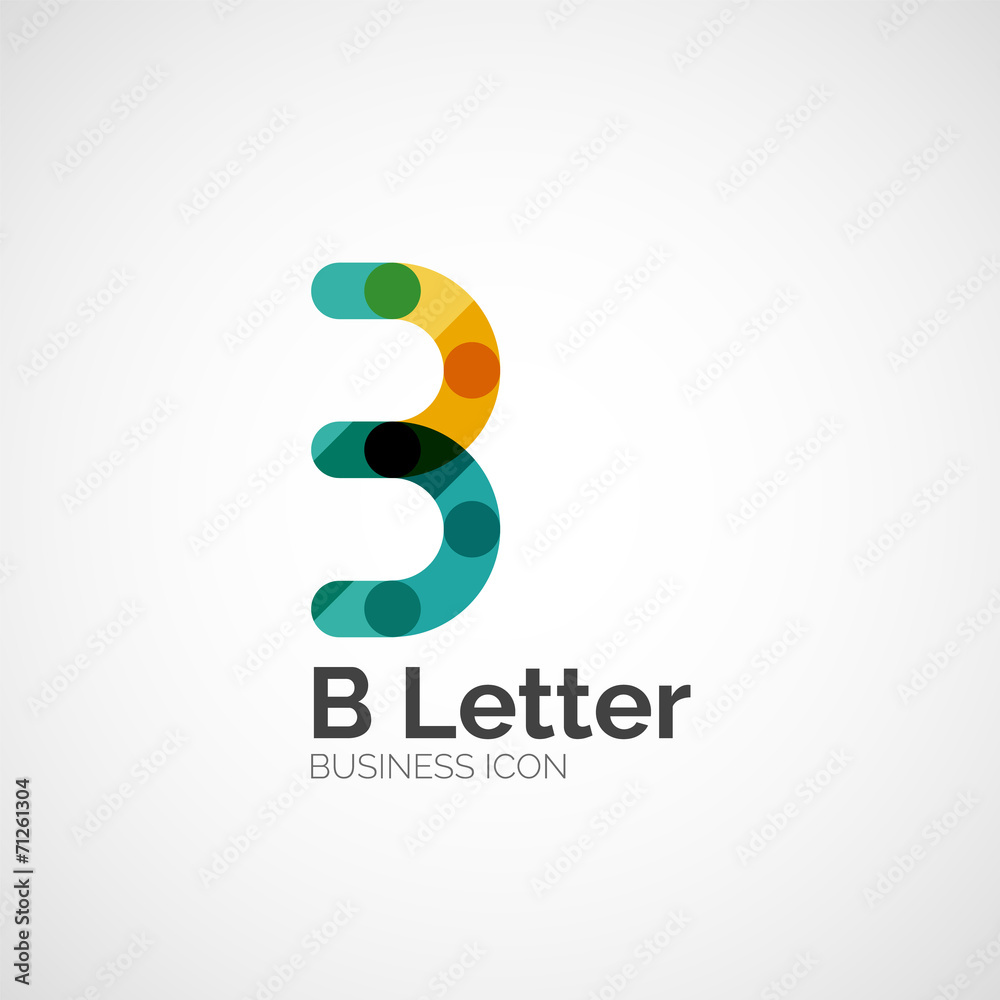 B letter logo, minimal line design B letter logo, minimal line design