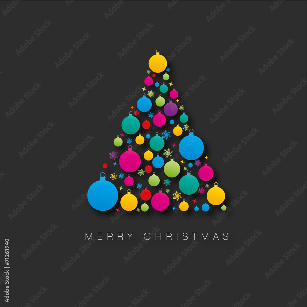 carte design sapin